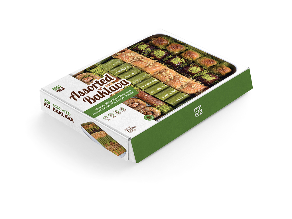 MODA, Baklava, Assorted, Party Pack, 2.75lbs (1250g) #520271