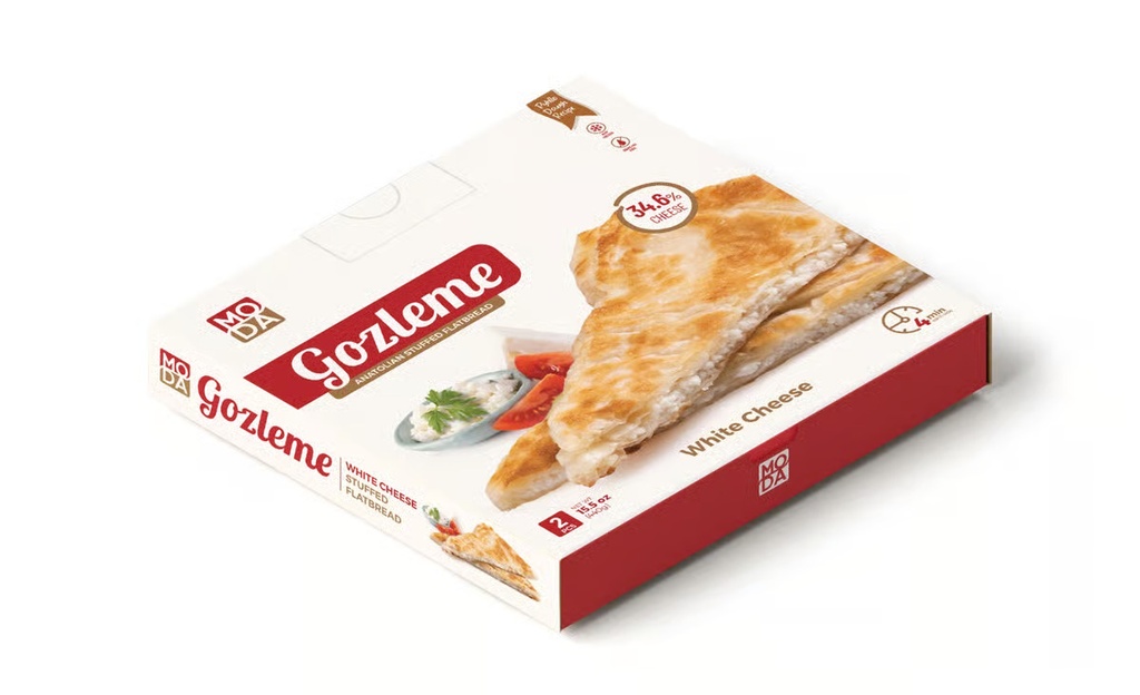 Gozleme, Stuffed Flatbread, White Cheese, 2pcs, 15.5oz (440g) x 12pack - #340065