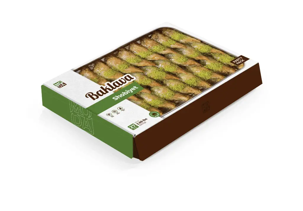 Baklava, Shobiyet with Pistachio, Party Pack, 27pcs, 2.86lbs (1300g)