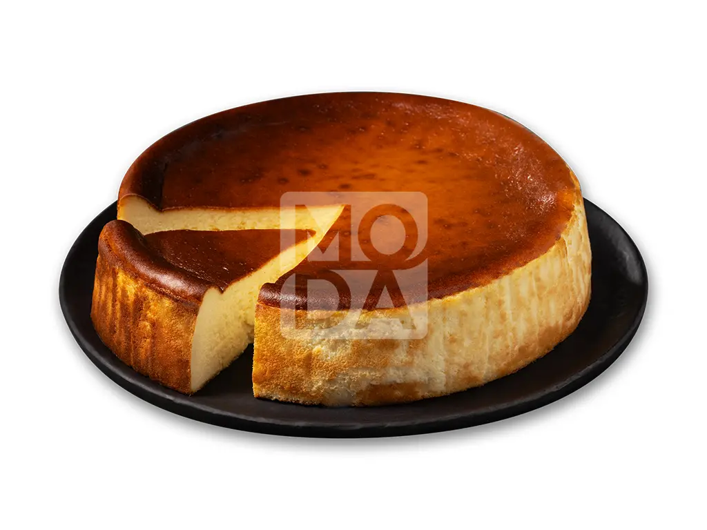 Cheesecake, San Sebastian, Pre-Sliced (9"), 12pcs x 110g = 2.9lbs (1320g) x 6pack - #680313