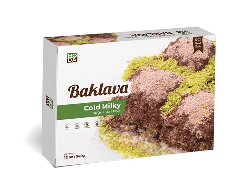 Baklava, Cold Milky with Pistachio, Gift Pack, 9pcs, 12oz (340g) x 16pack - #340430